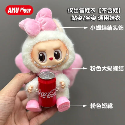 Clothes Doll DIY Accessories Pull Cloth Cola Happiness Factor Labubu Clothes Set Doll Outfit Have Shoes