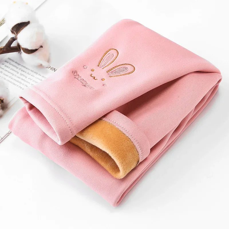 Automne hiver enfants fille Legging épaissir chaud enfants fille chaud en peluche Legging pantalon taille élastique Leggings enfants pantalons