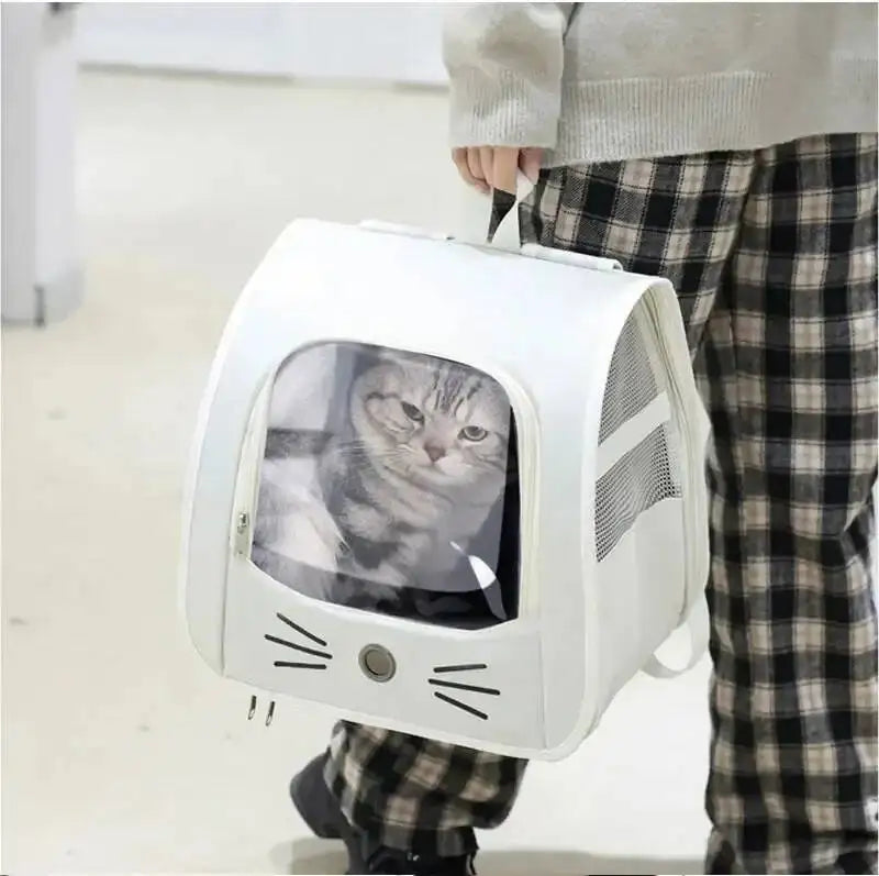 Sac à dos de transport pour animaux de compagnie, grand sac à dos pour chat, Transparent, respirant, Portable, pour chats et chiens, sac à bandoulière de transport