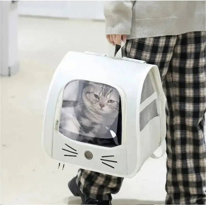 Sac à dos de transport pour animaux de compagnie, grand sac à dos pour chat, Transparent, respirant, Portable, pour chats et chiens, sac à bandoulière de transport