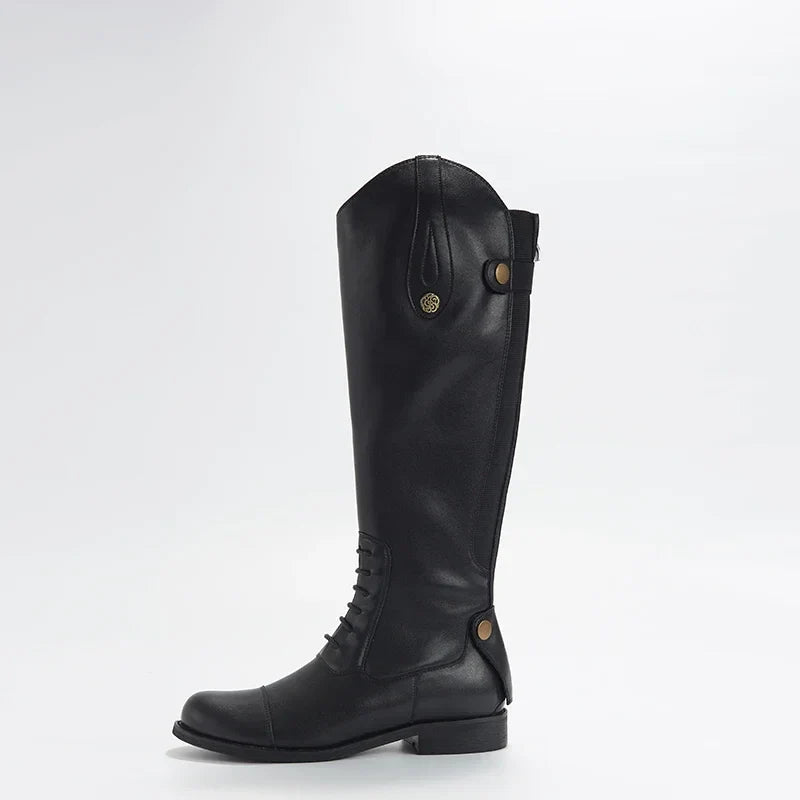 Bottes d'équitation 2025 en cuir, bottes longues, équipement d'équitation, chaussures ultra-résistantes et antidérapantes