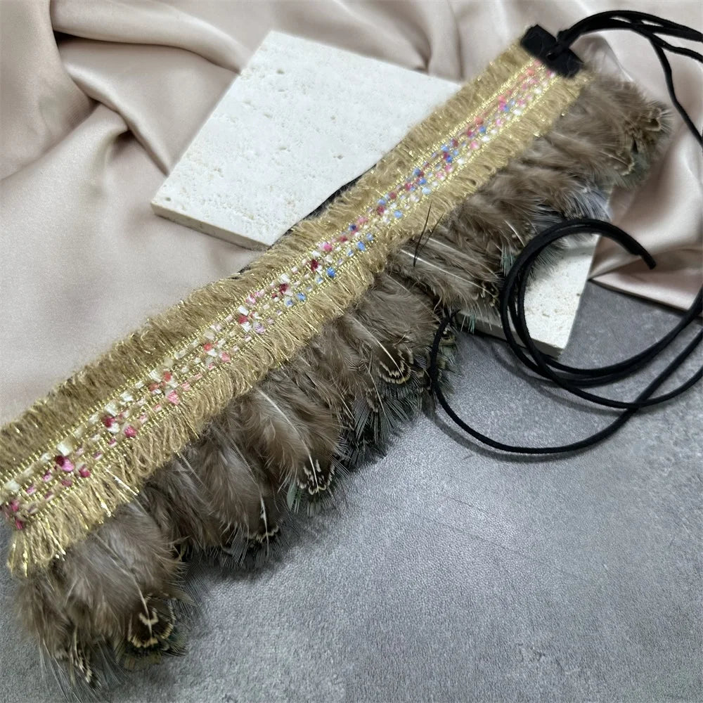 Bandes de Chapeau de Cowboy Boho en Cuir, Accessoire de Paille Fedora ander, de Tête de Vache, Décoration de Remplacement