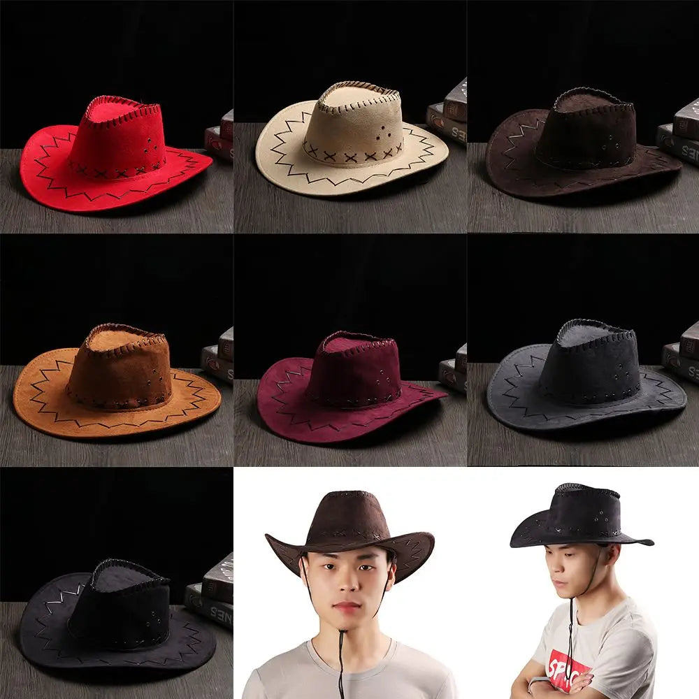 New Men Lady Fashion Cowboy Hat Unisex Cap Polyester West Fancy Dress