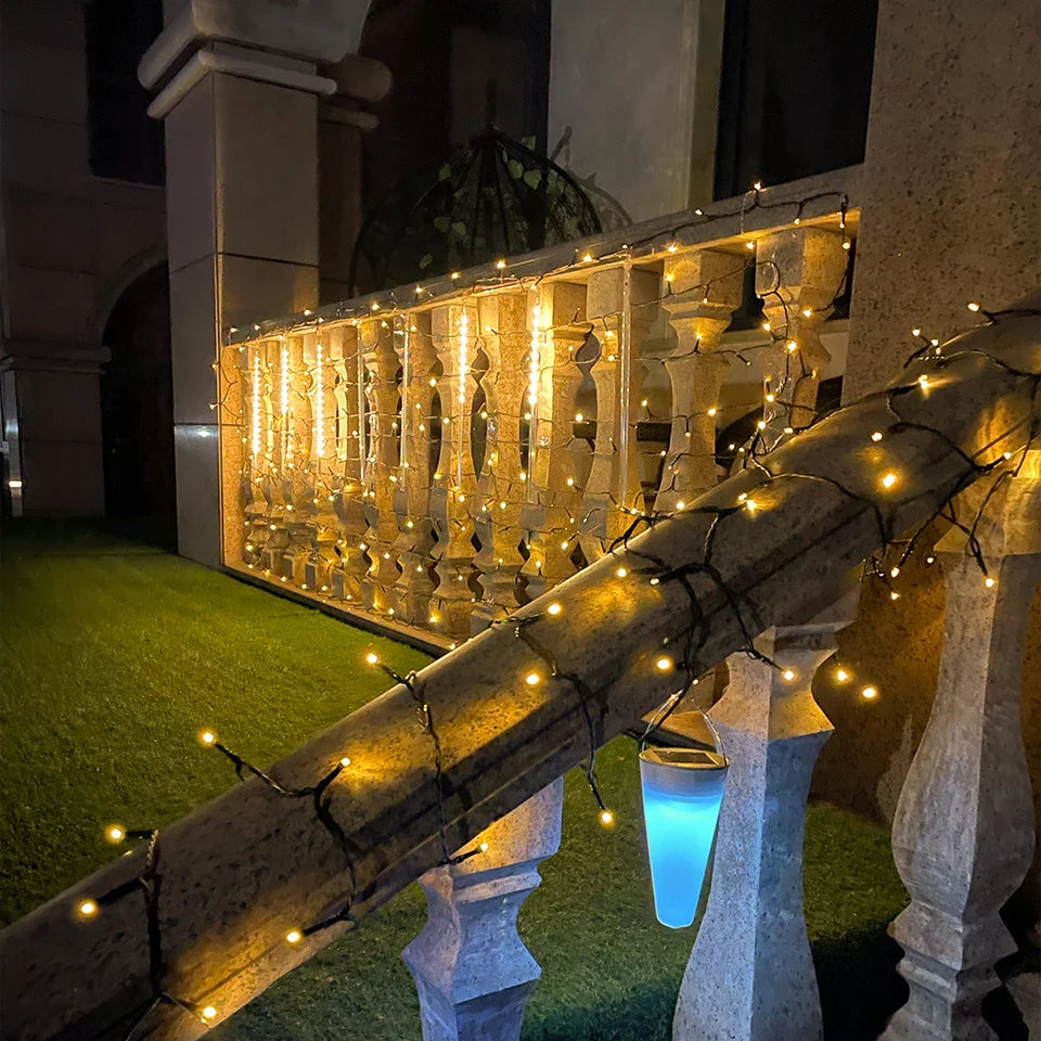 Guirlande lumineuse LED Twinkle Star 100M 50M étanche 8 modes d'éclairage pour jardin extérieur, pelouse, sapin de Noël, décoration de festival