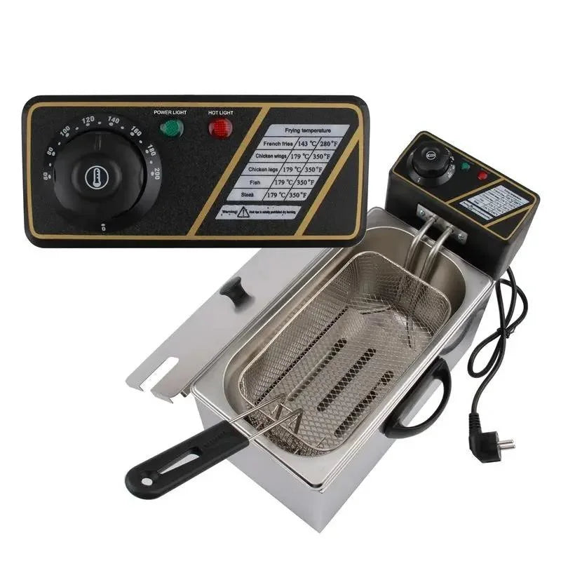 2000W Electric Deep Fryer Thermostat 4L Capacity Fried Chicken Grill French Fries Frying Machine Oil Oven Cooking appliance