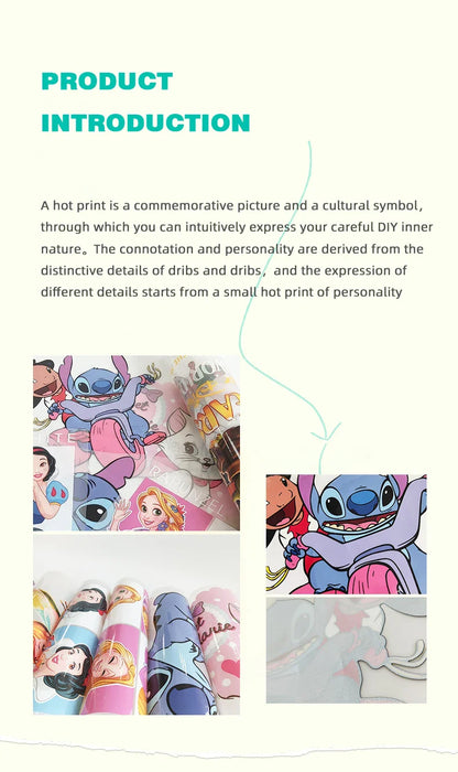 Stitch Love Cartoon Stickers  Iron-on Transfers for Clothing Firm and Fadeless  Stickers Easy to Use DIY Decoration