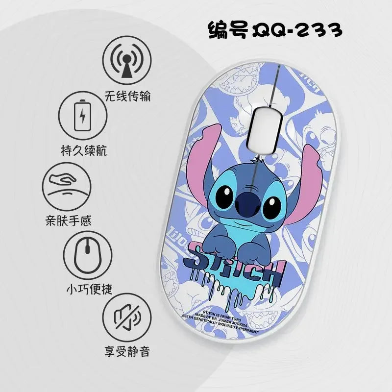 Lilo & Stitch Exquisite and Compact Bluetooth 5.0 Wireless Mouse Office Laptop Tablet Portable Silent True Wireless Mouse