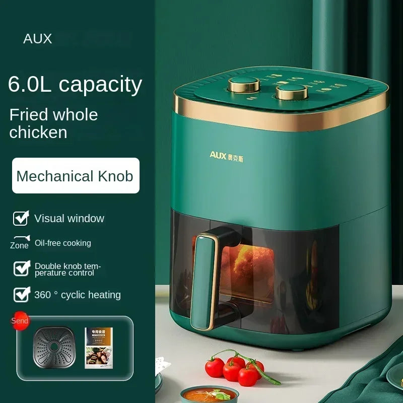 220V AUX Air Fryer and Oven Combo: Multifunctional, Fully Automatic, No Oil Technology, Easy-to-clean AB