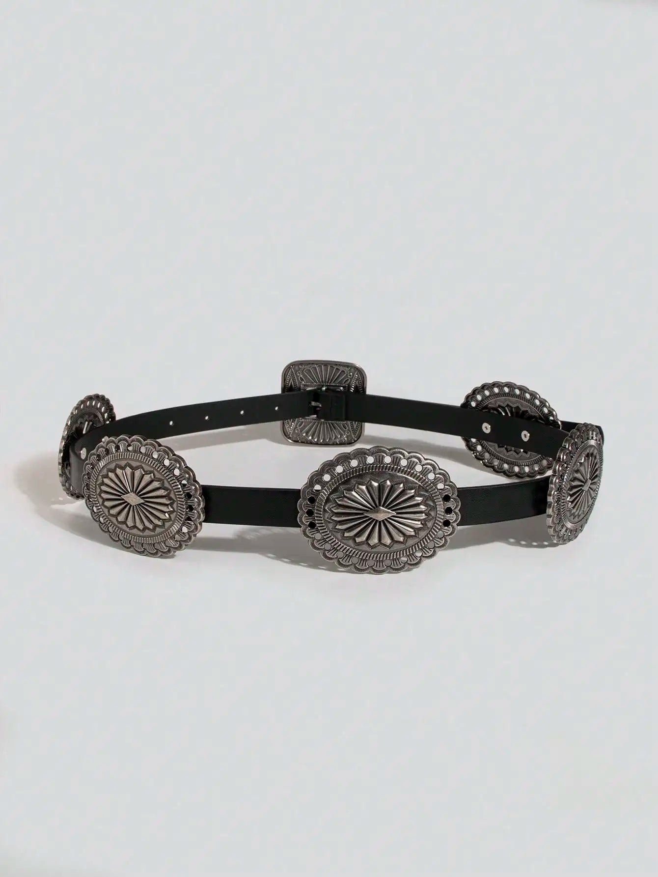 Ceinture robuste en métal sculpté pour femmes, 1 pièce, Style Punk, accessoire Cowboy Cowgirl, Boho