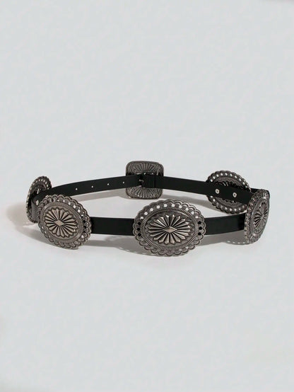 Ceinture robuste en métal sculpté pour femmes, 1 pièce, Style Punk, accessoire Cowboy Cowgirl, Boho