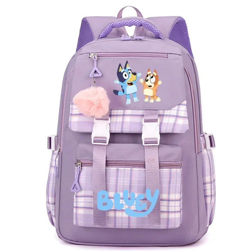 2024 New Bluey Boys And Girls High School Backpack Large Outdoor Leisure Practical Bag Cartoon Animation Bag Children's Gift