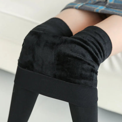 Legging taille haute élastique en velours pour femme, collant chaud, épais, en molleton, décontracté, résistant, slim, Sexy