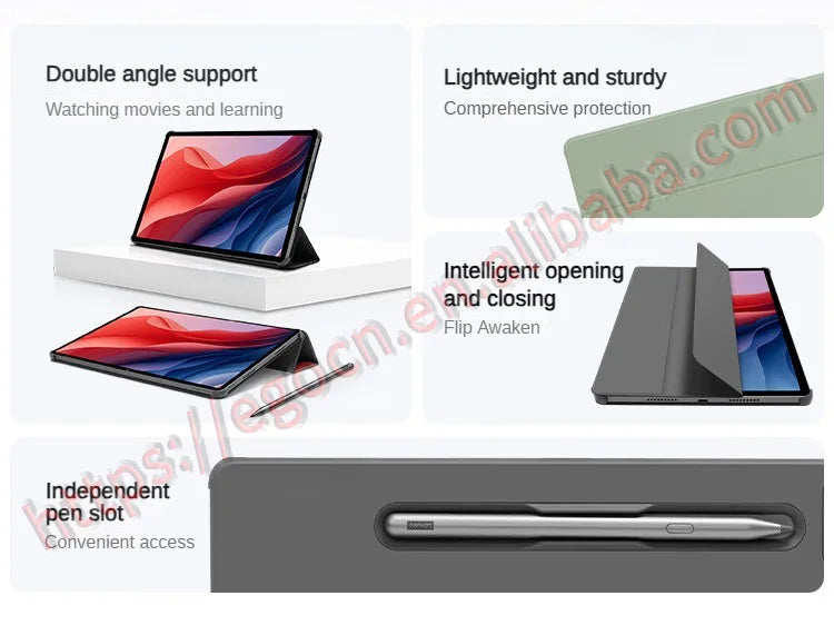 Original Lenovo Xiaoxin Pad Pro 2025 Protective Case (second Generation) 12.7-inch Clip Open Cover Wake Up Shell Pen Slot