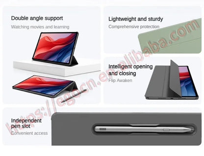 Original Lenovo Xiaoxin Pad Pro 2025 Protective Case (second Generation) 12.7-inch Clip Open Cover Wake Up Shell Pen Slot