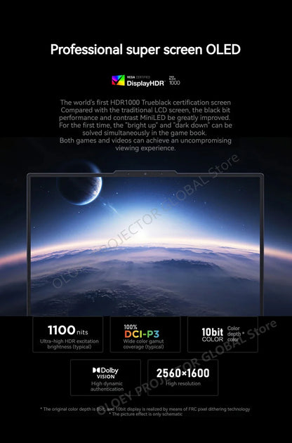 LENOVO LEGION Y9000P 2025 Ultra9 275HX RTX5060/RTX5070 32GB 1TB 16inch 2.5K 240Hz OLED DCI-P3 Screen