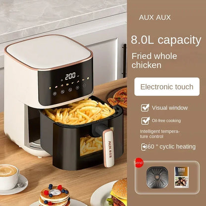 220V AUX Air Fryer and Oven Combo: Multifunctional, Fully Automatic, No Oil Technology, Easy-to-clean AB