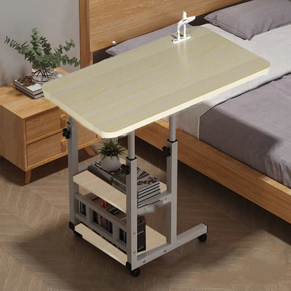 Table de chevet roulante multifonctionnelle à roulettes, table mobile réglable en hauteur, table de chevet pour dortoir, salon, gain de place