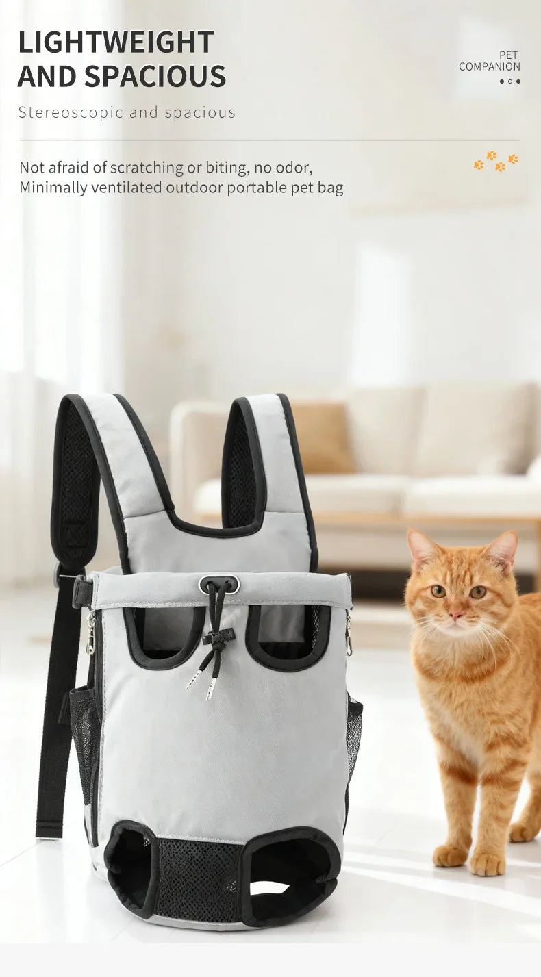 Sac à dos pour animaux de compagnie pour petits chiens et chats, sac de transport pour les voyages en plein air, bretelles réglables mains libres, matériau en denim, porte-animaux