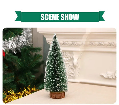 2Pcs Mini Artificial Christmas Tree Crafts Supplies Christmas Party Office Desktop Ornaments Christmas Tree Home Decorations