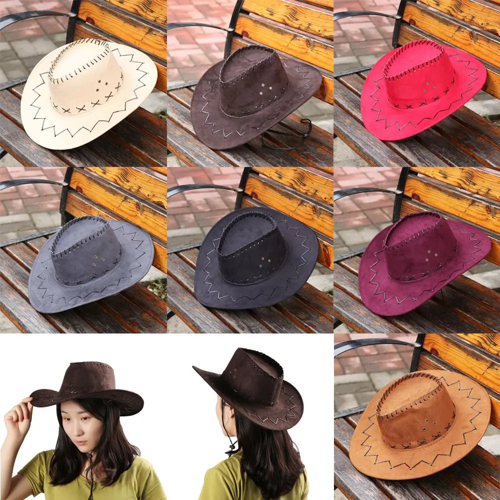 New Men Lady Fashion Cowboy Hat Unisex Cap Polyester West Fancy Dress