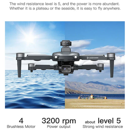 Nouveau Drone GPS L600 PRO MAX/PRO 5KM 4K professionnel HD double caméra 3 axes cardan 360 ° Jouet quadrirotor sans balais pour éviter les obstacles