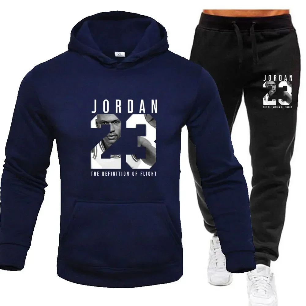 Le sweat-shirt à capuche est un ensemble pour hommes pour le printemps 2025 et un ensemble pour femmes pour les vêtements de sport pour femmes avec un sweat à capuche et un pantalon de survêtement