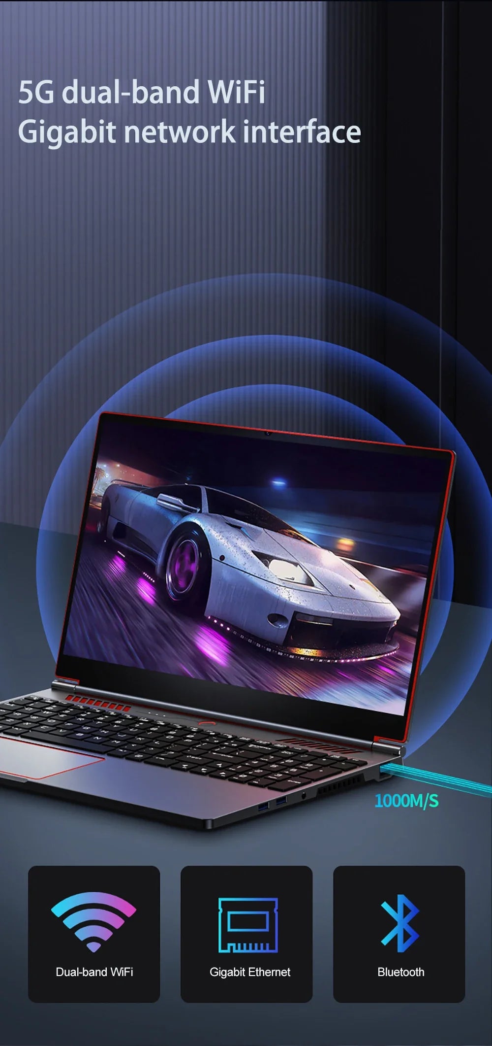 New16.1 Inch 10th Gaming Laptop Intel Core I9-10880H I I7-10880H Nvidia GTX 1650 4G Windows 10/11 Gaming Laptop Metal Ultrabook