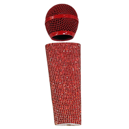 New Glitter Microphone Cover Mesh Head, Glitter Microphone Decorative Sleeve for SM58 Beta58A Wireless Microphone