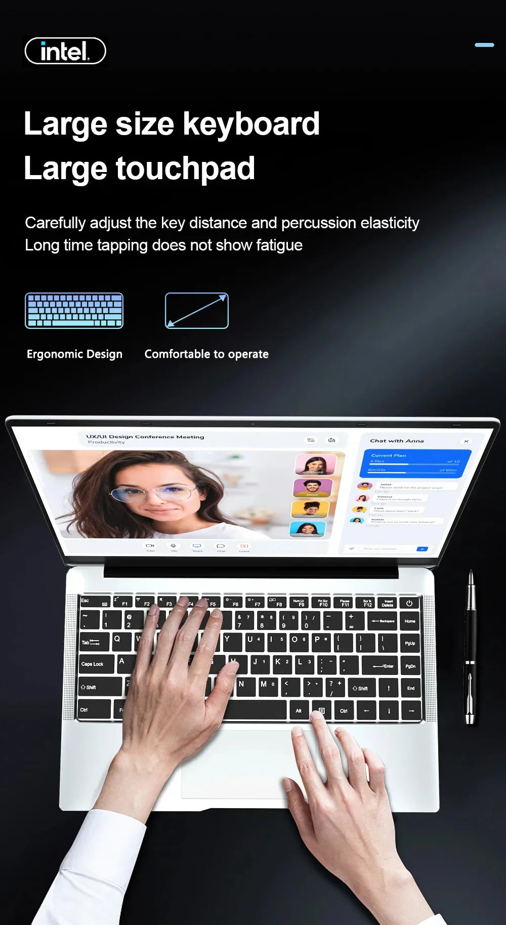 Ordinateur portable 2025 Windows 11 Notebook 14,1 pouces Intel Atom A3950 12 Go 512 Go Résolution 1920*1080 PC de bureau/étude