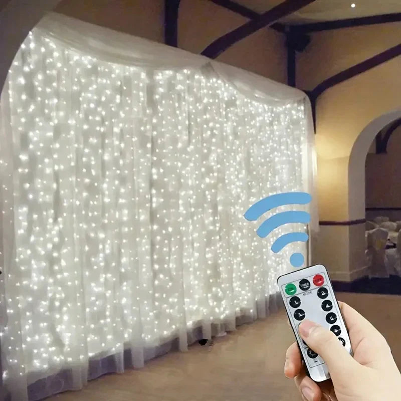 3/4/6m rideau LED chaîne lumières guirlande USB feston télécommande fée guirlande lumières décoration de noël pour chambre maison
