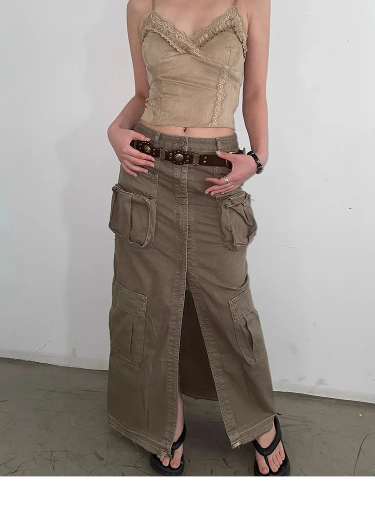 Ceinture de Cowboy occidentale pour femmes, nouvelle ceinture à rivets marron Vintage américain, ceinture en Denim polyvalente avec Style Ins, 2025