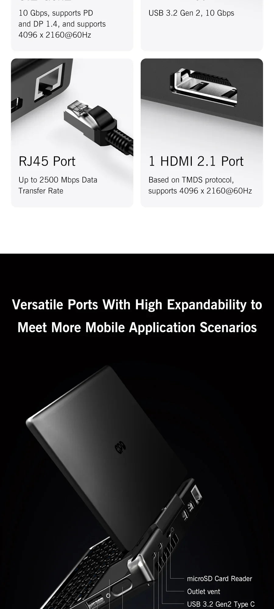 Nouvel ordinateur portable 7 pouces GPD MicroPC 2 Intel® Core™ i3-N300 16GB/512GB Portable Ordinateur Portable Windows 11