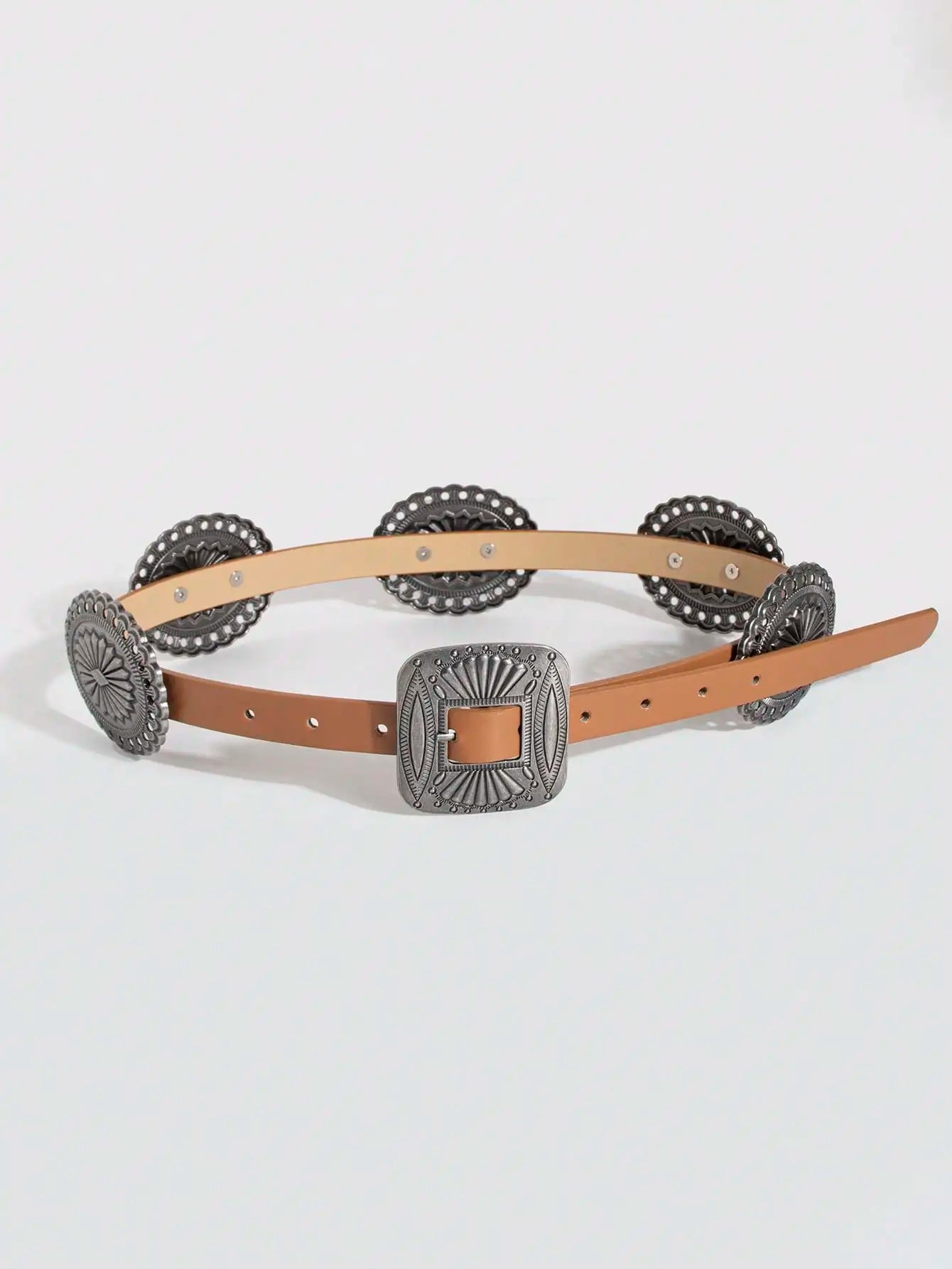 Ceinture robuste en métal sculpté pour femmes, 1 pièce, Style Punk, accessoire Cowboy Cowgirl, Boho