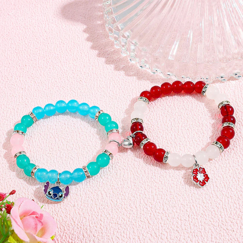 Cute Cartoon Stitch Flower Pendant Creative and Fashionable Suitable as a Gift for Best Friends