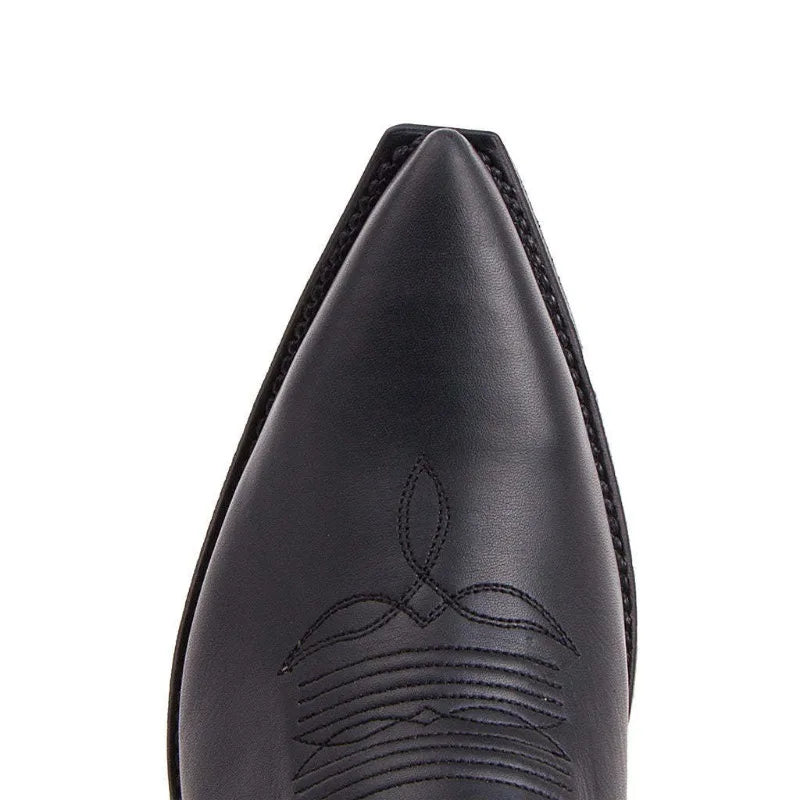 Men's Western Cowboy Boots Fashion Black Comfortable Embroidered Boots Men Couple Shoes for Men Women Motorcycle Boots Plus Size