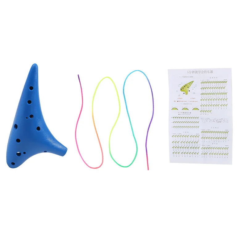 Ocarina Alto C Tuning en résine plastique pour adultes et enfants, flûte multicolore, 12 trous, nouveau