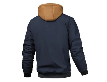 Autumn Winter Men's Warm Bomber Jacket Outdoor Man Thick Windbreaker Hiking Hooded Coats Men Thermal Sports Zipper Parkas Jacket