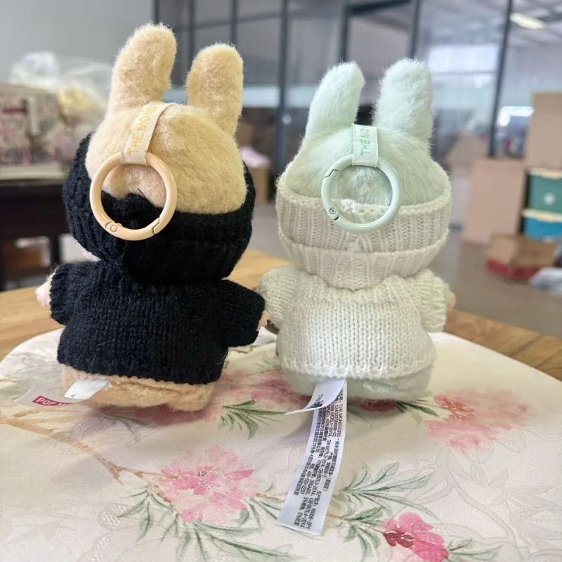 [Clothes only] Second-generation blind box Rabub sitting party doll clothes LABUBU love sweater bear label hat