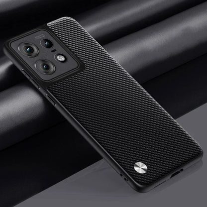 Leather Case for Motorola Moto Edge 50 Pro Luxury Carbon Fiber Matte Silicone Protection Phone Cover MotorolaEdge50Pro Coque