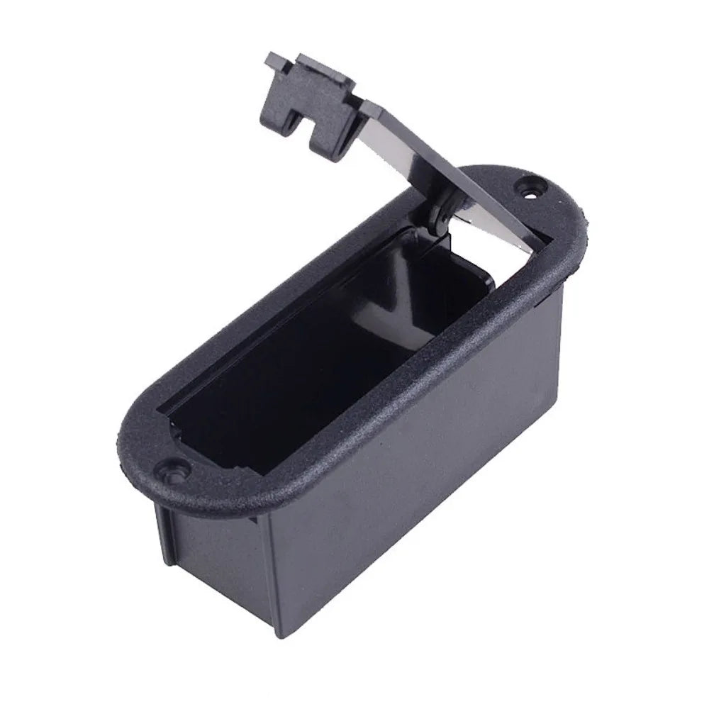 Boîte de batterie de micro de guitare noire Durable, support de batterie en plastique 9V, boîte de rangement de pièces de guitare, boîtier de batterie