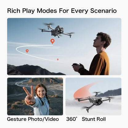 Drone professionnel avec double caméra 4K, drone vidéo, quadrirotor, 360, évitement intelligent d'obstacles, cadeau, nouveau, 2022