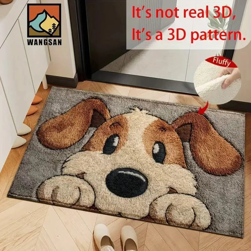 Tapis de porte de Noël rouge Père Noël extérieur et intérieur Tapis de cerf en pain d'épice Nouvel An 2026 Joyeux Noël Décor à la maison Tapis de pied