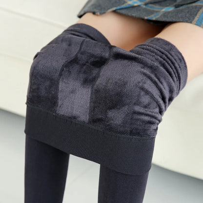 Legging taille haute élastique en velours pour femme, collant chaud, épais, en molleton, décontracté, résistant, slim, Sexy