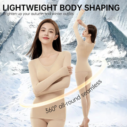 POKARLA 1 ensemble de sous-vêtements thermiques chauds intimes Sexy longs Johns femmes en forme de ensembles femme col moyen vêtements de mise en forme thermique