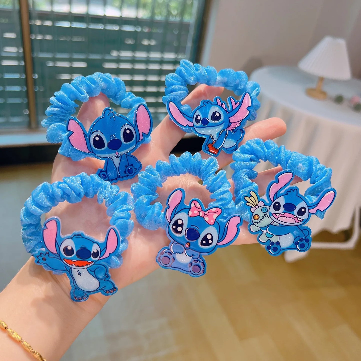 Cartoon Stitch Intestine Circle Girl Student Ponytail Tie Elastic Cute Female Hair Accessories baby hair accessories