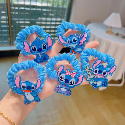 Cartoon Stitch Intestine Circle Girl Student Ponytail Tie Elastic Cute Female Hair Accessories baby hair accessories