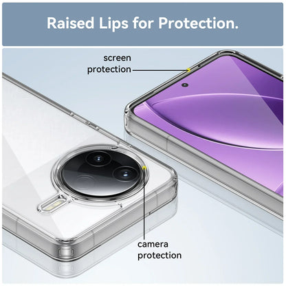 Soft border + hard Acrylic back Coque Fundas coverage Case For Xiaomi ( Redmi K80 / Poco F7 Pro ) Clear covers ????? Phone Cases