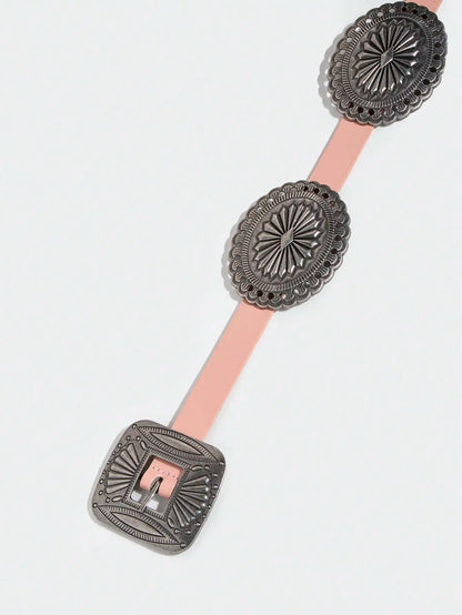 Ceinture robuste en métal sculpté pour femmes, 1 pièce, Style Punk, accessoire Cowboy Cowgirl, Boho