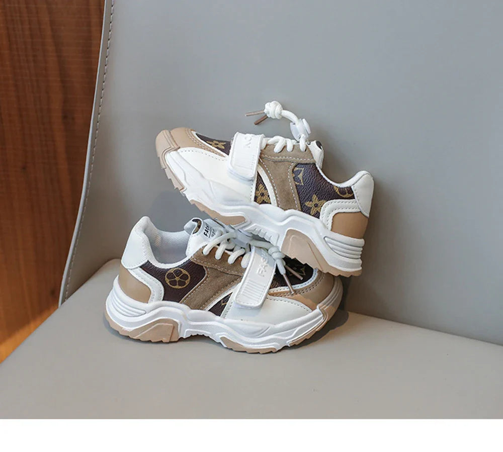 Chaussures de sport pour enfants garçons et filles, nouvelles baskets rétro d'automne, chaussures de tennis pour enfants et adolescents, chaussures de course décontractées à carreaux pour étudiants