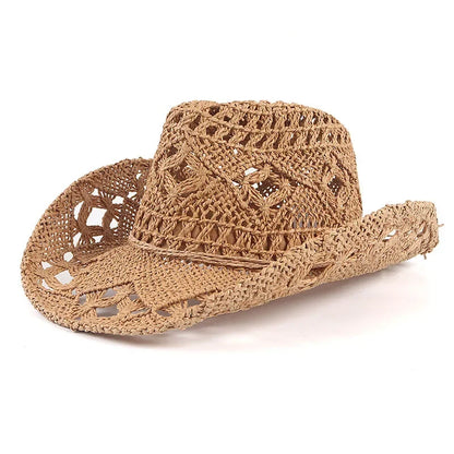 Western Wild West Sheriff Hat With Five Star Party Costume For Men Lady Jazz Cowgirl Wide Cowboy Hat Unique Star Badge Decors